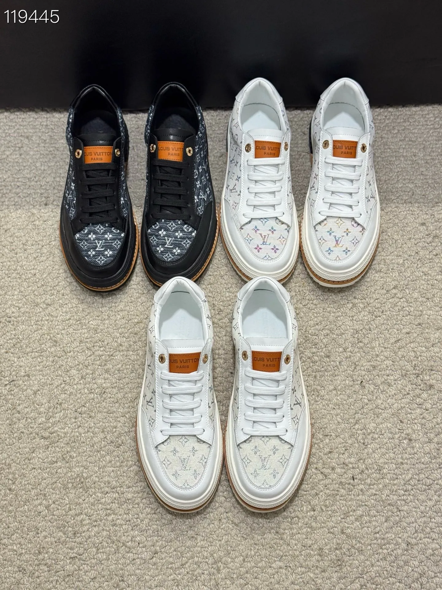 Men's shoes 💰400 [New style] 🌂🌂Top original order - Louis Vuitton®️ Trendy and fashionable yet low-key men's casual shoes, LV special fabric pattern on the upper, comfortable and breathable, sheepskin lining, original rubber outsole, 3 colors available ~ a must-have for sportsmen. Size: 38-44 (45 customized